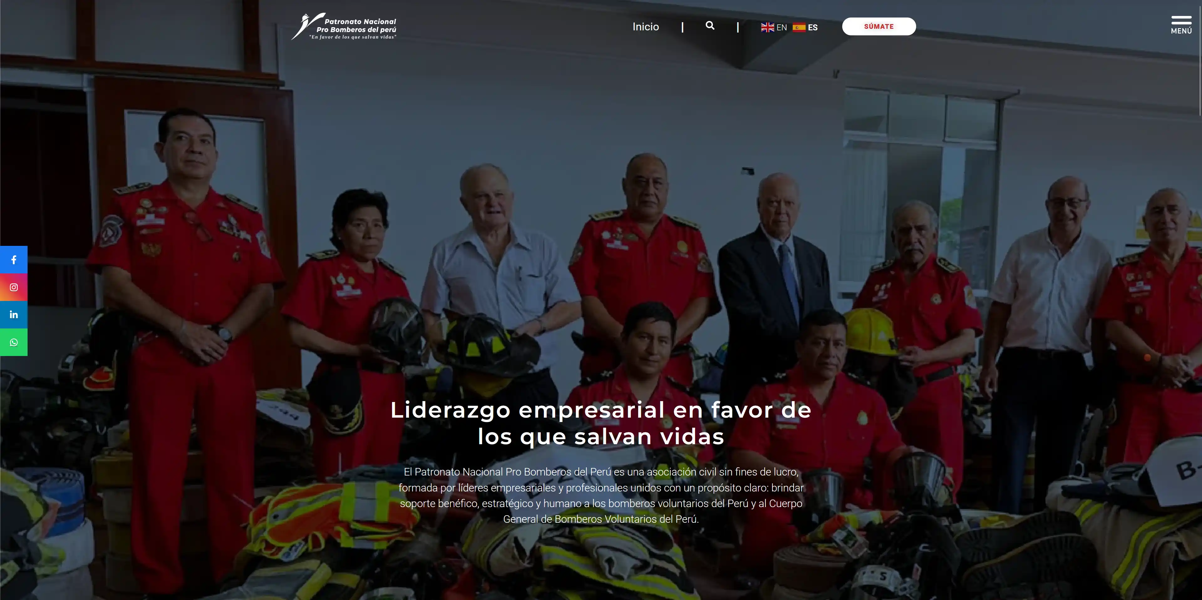 Captura de pantalla de Patronato Pro Bomberos Perú